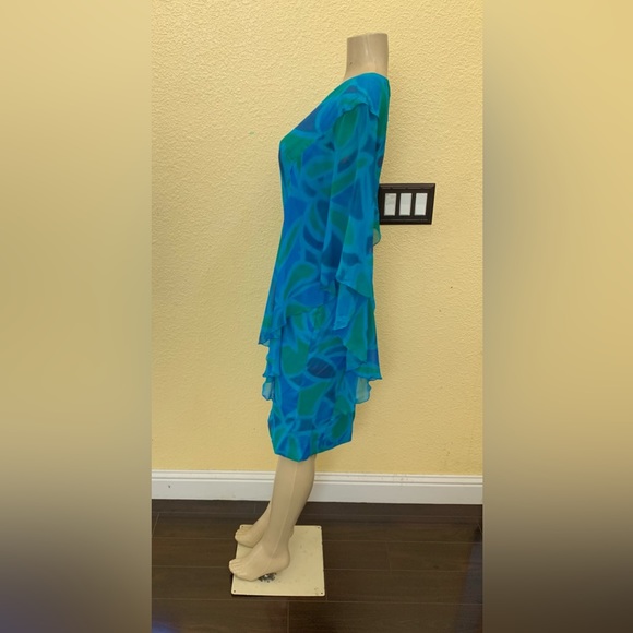 VTG Claralura Original Size 12 Batwing Knee Length Dress - Picture 6 of 10